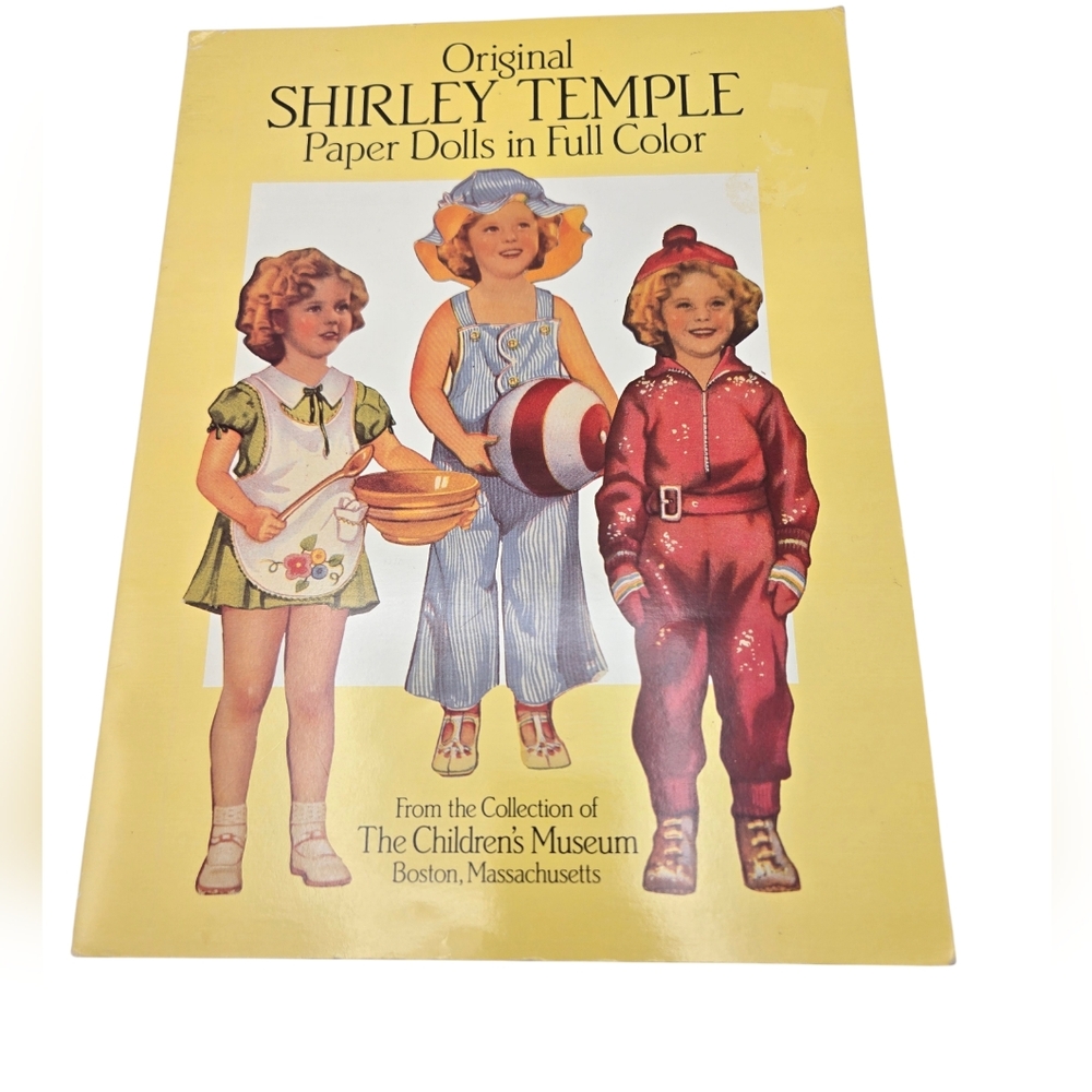 Vintage Original Shirley Temple Paper Dolls In Full Color Book